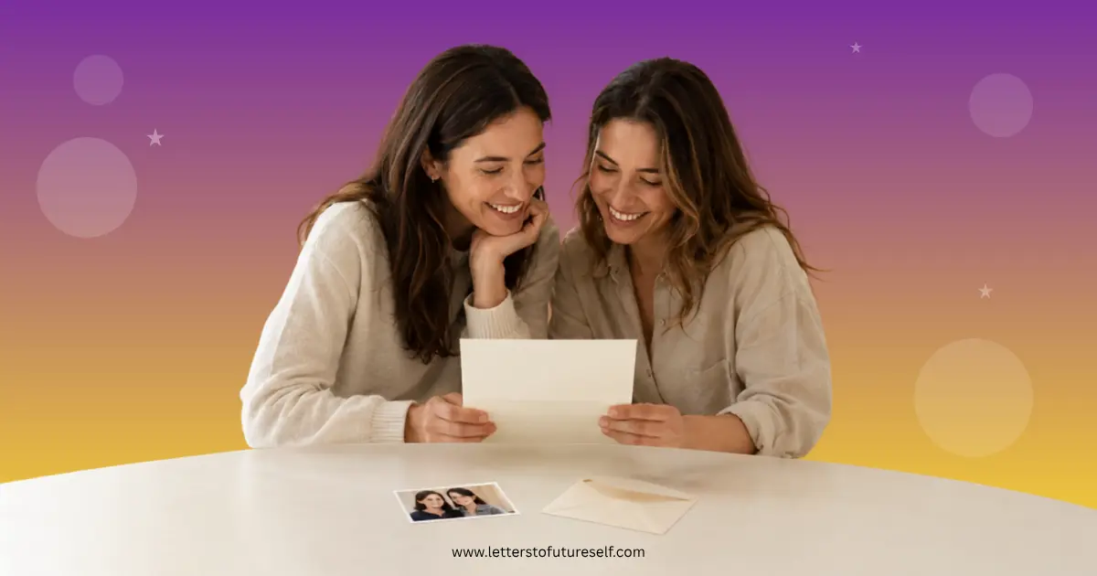 Best friends preserving memories in a future letter